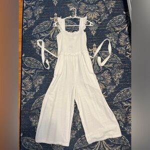 Primark linen jumpsuit white size 6